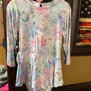 Bums & Roses Winter Wonderland Ruffle Dress